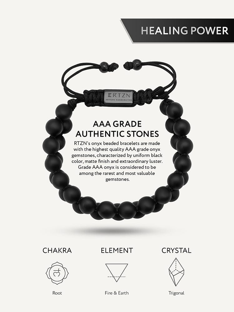 Black Onyx Beaded Bracelet - Morocco RTZN