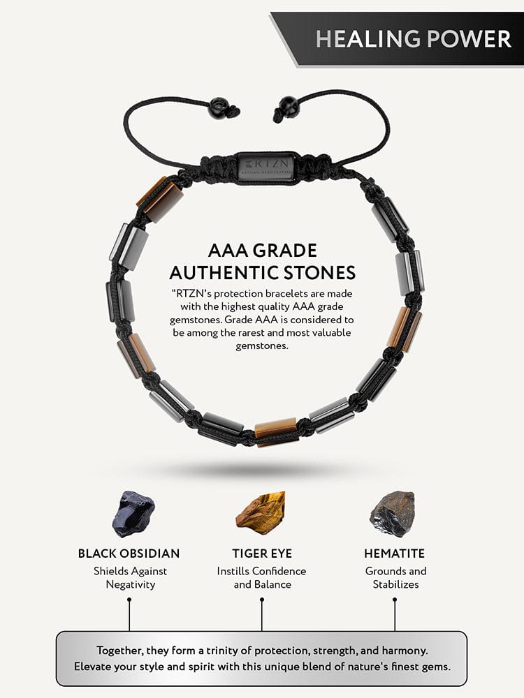 Triple Protection Beaded Bracelet - Havana RTZN