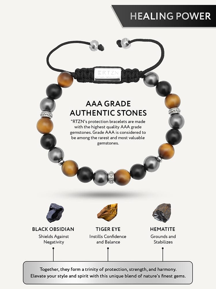 Triple Protection Beaded Bracelet - Mykonos RTZN