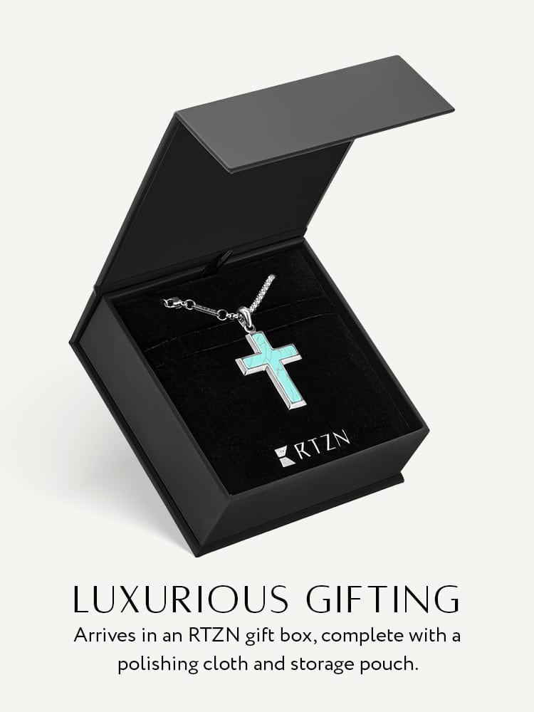 Turquoise Cross Pendant Necklaces RTZN