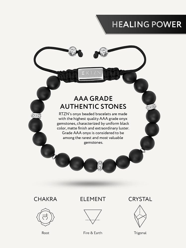 Black Onyx Beaded Bracelet - Mykonos RTZN