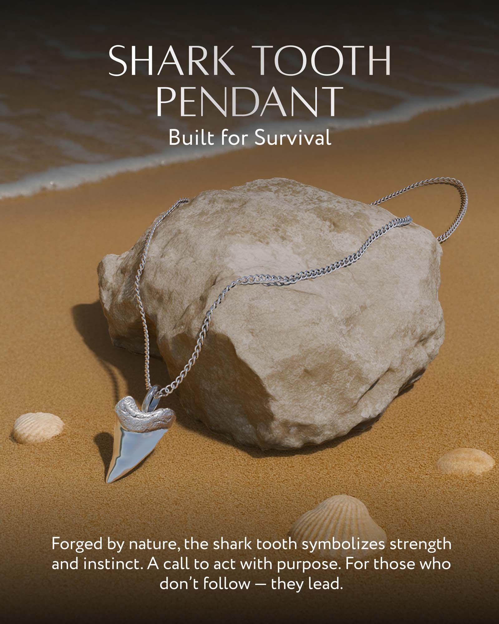 Shark Tooth Pendant Necklace RTZN