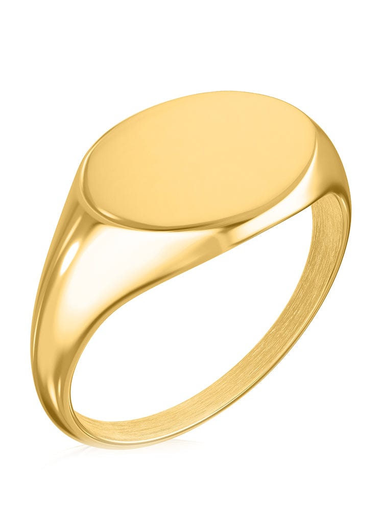Round Signet Rings (Gold) RTZN
