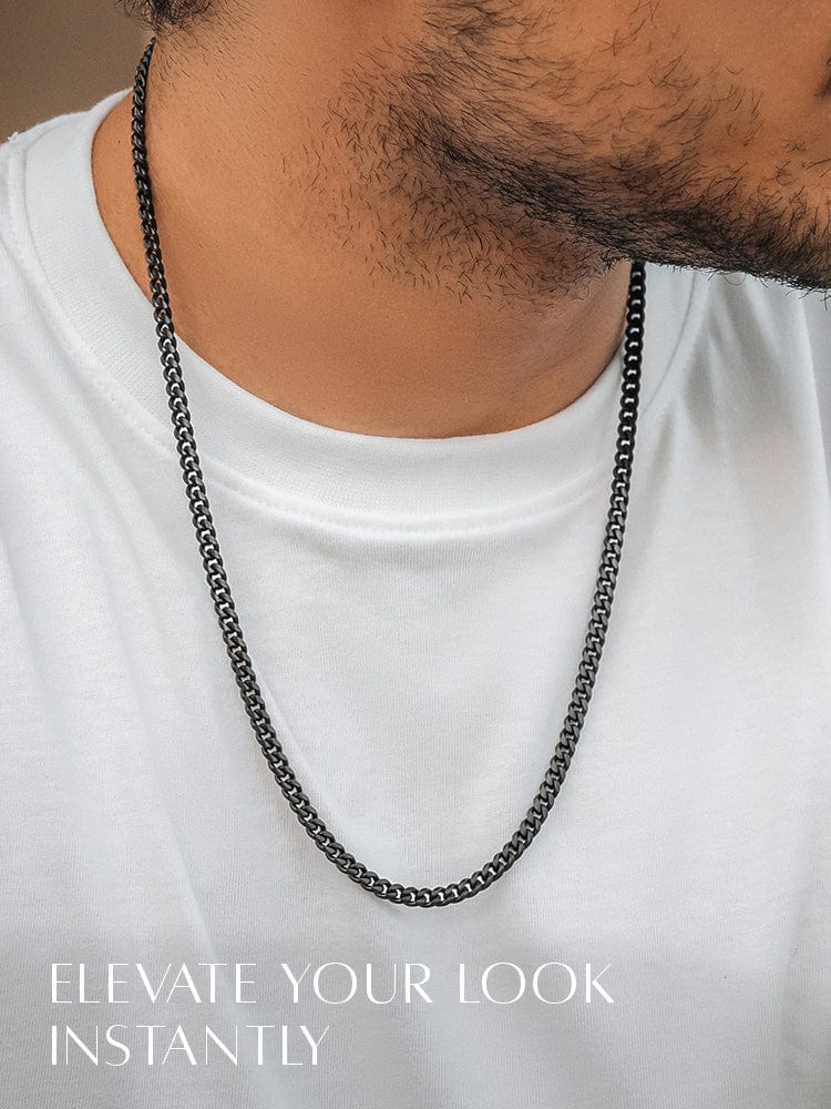 Black Cuban Link Chain (3.5mm) RTZN