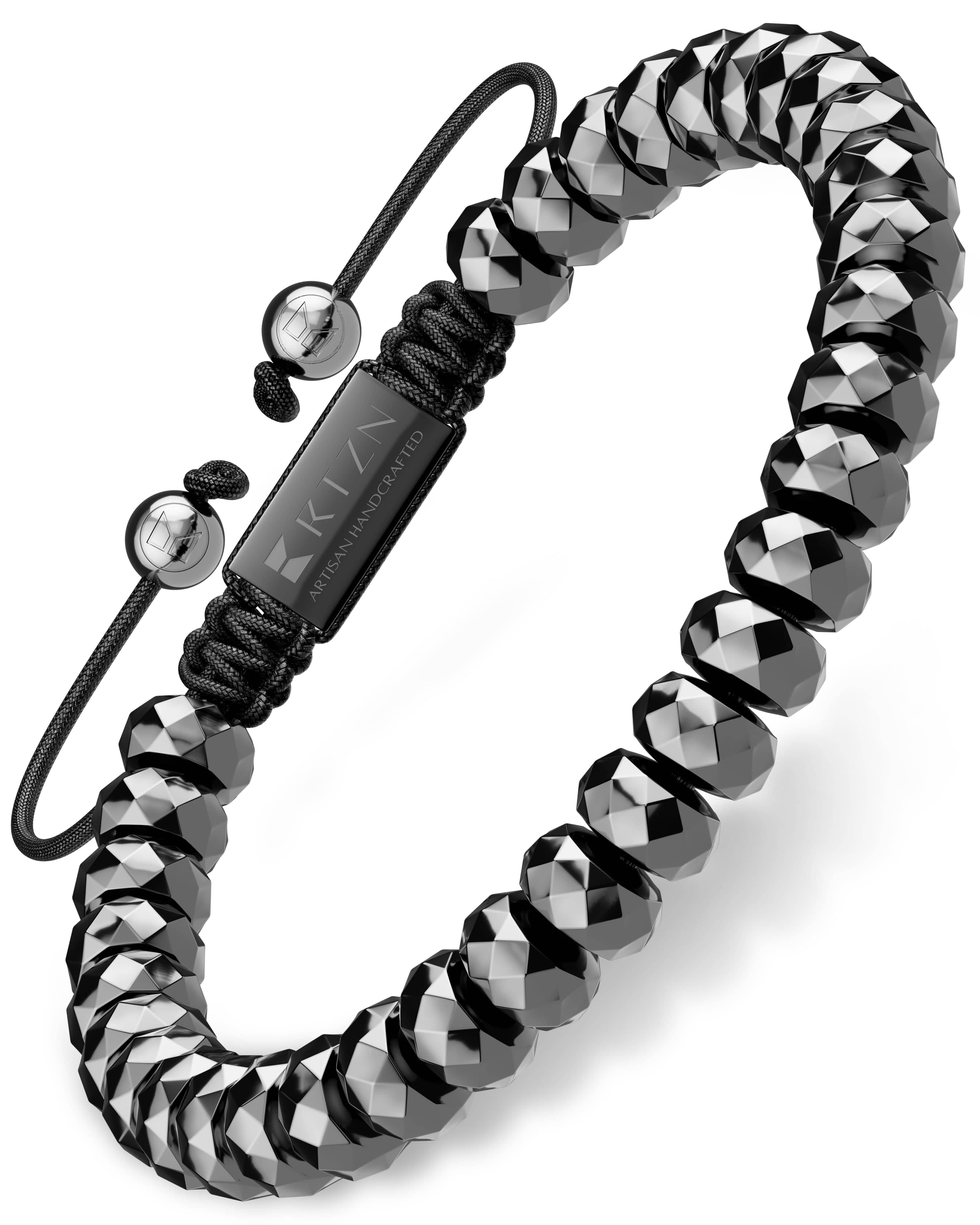 Hematite Beaded Bracelet - Faceted
