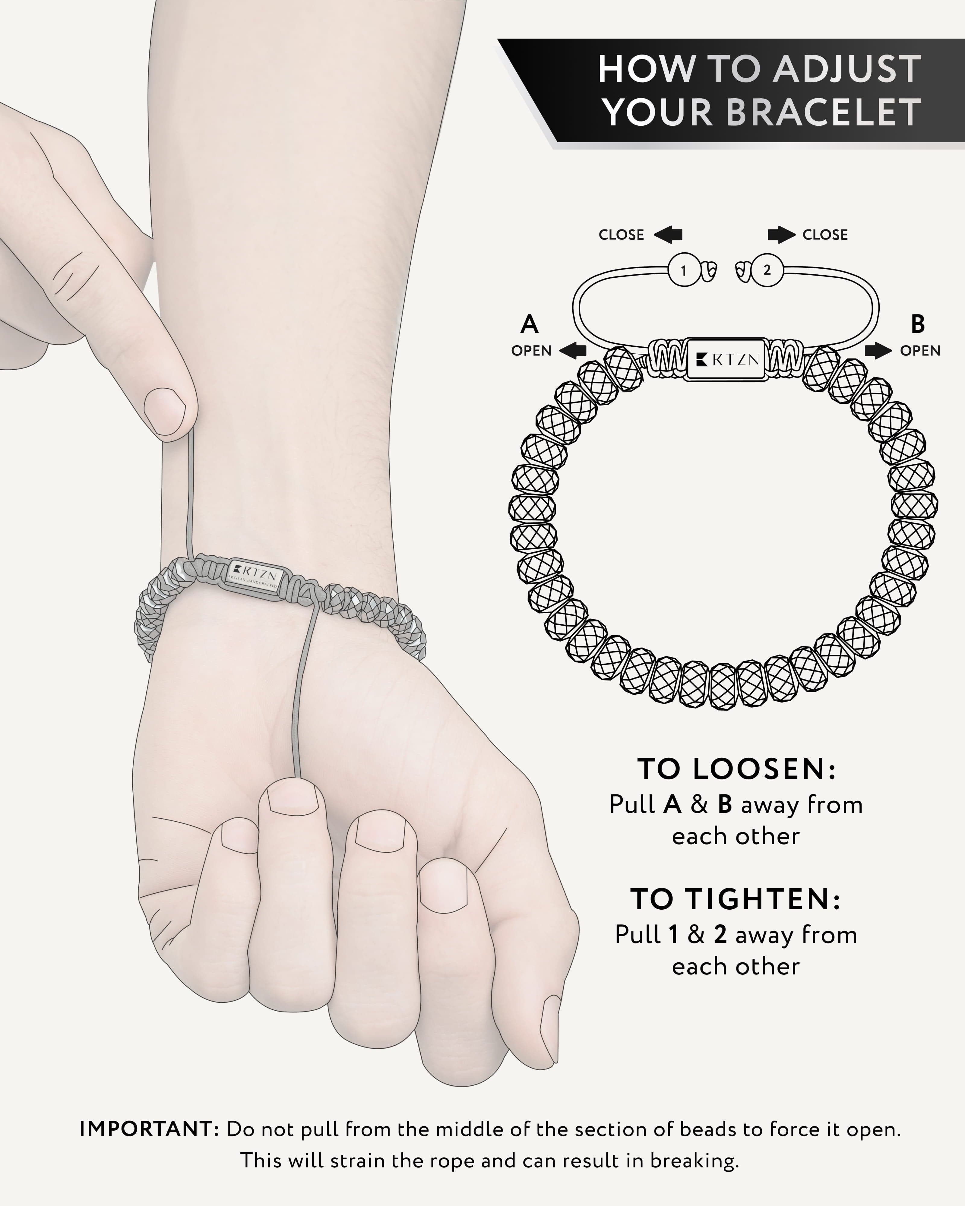 Hematite Beaded Bracelet - Faceted