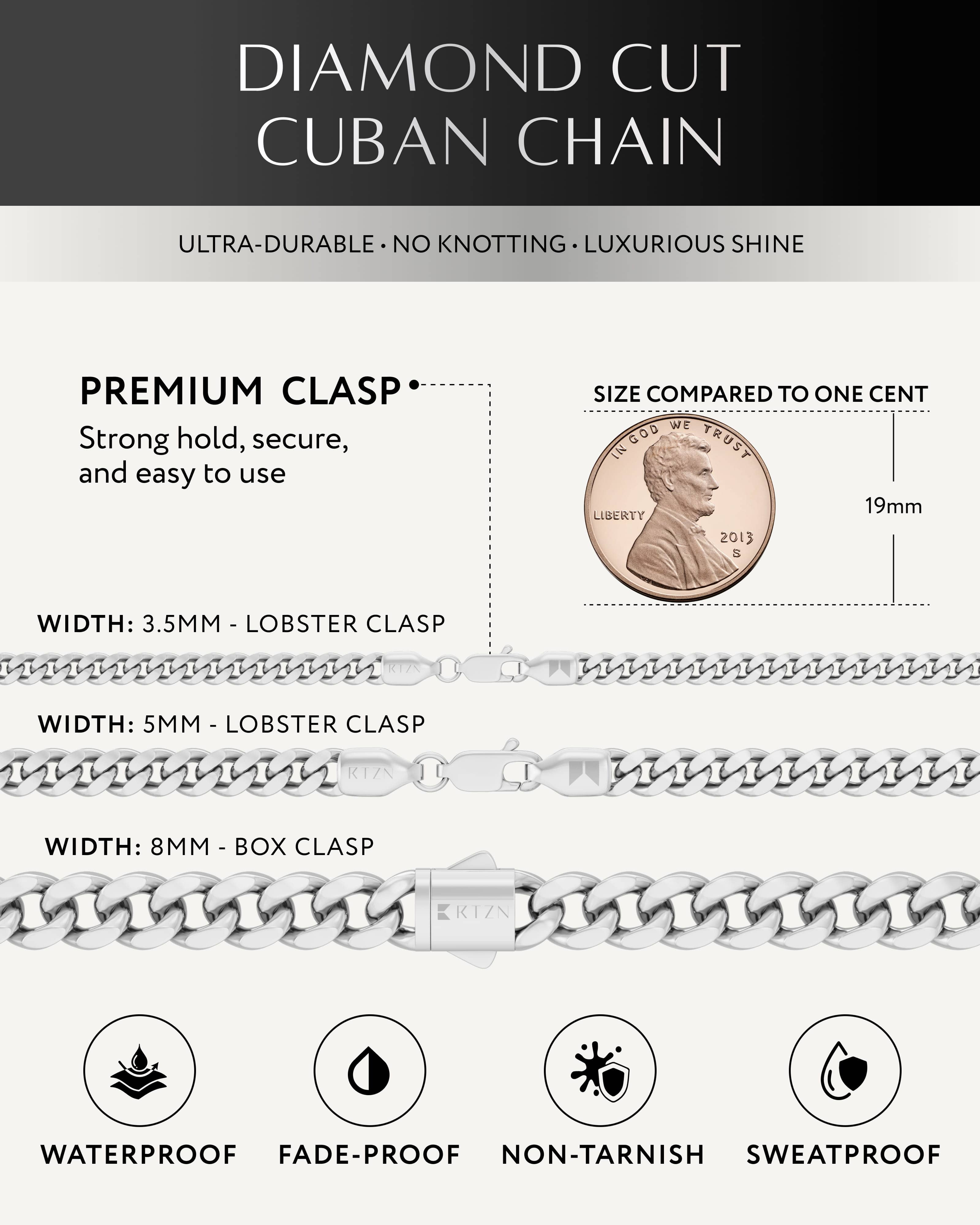 Silver Cuban Link Chain (8mm)