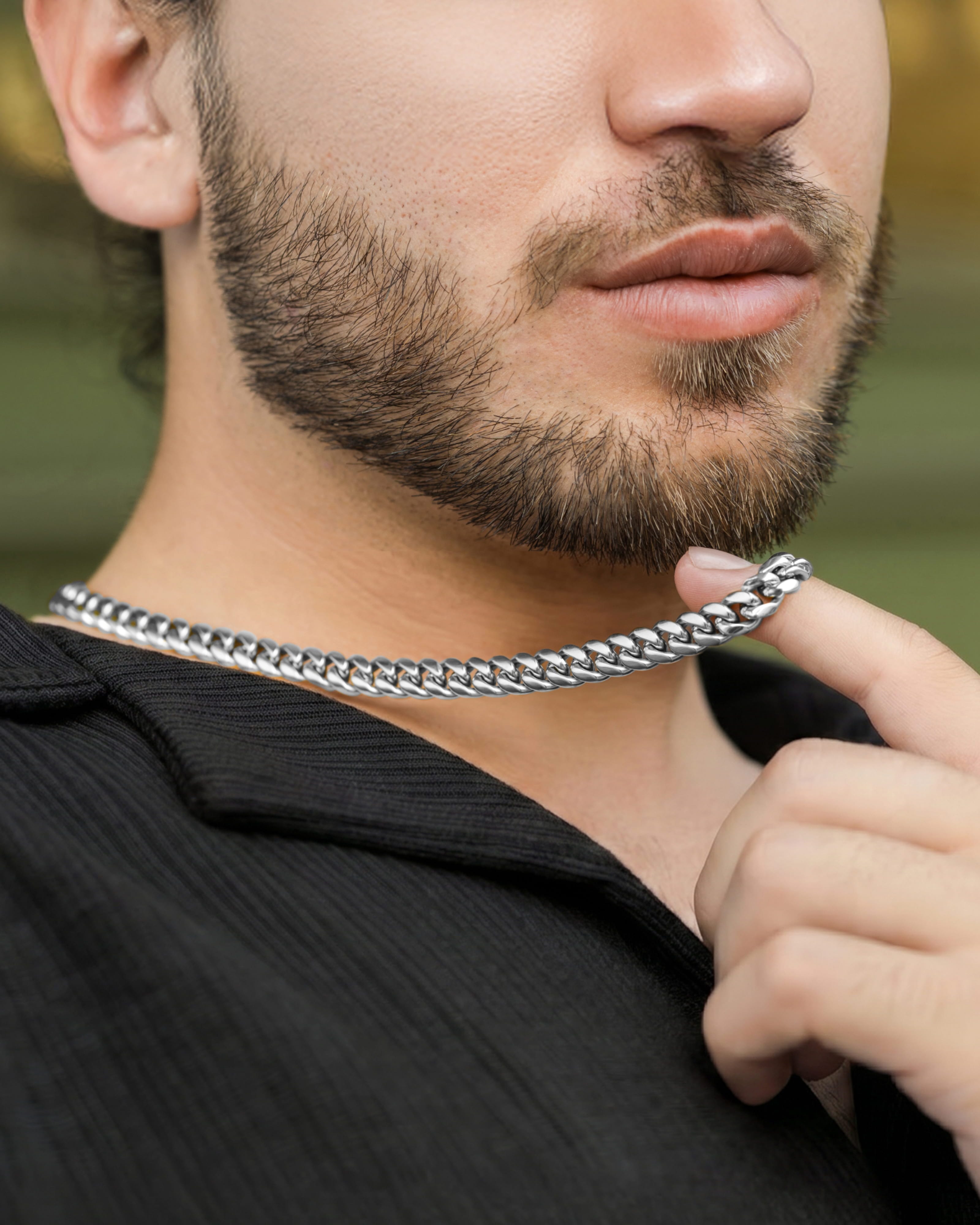 Silver Cuban Link Chain (8mm)