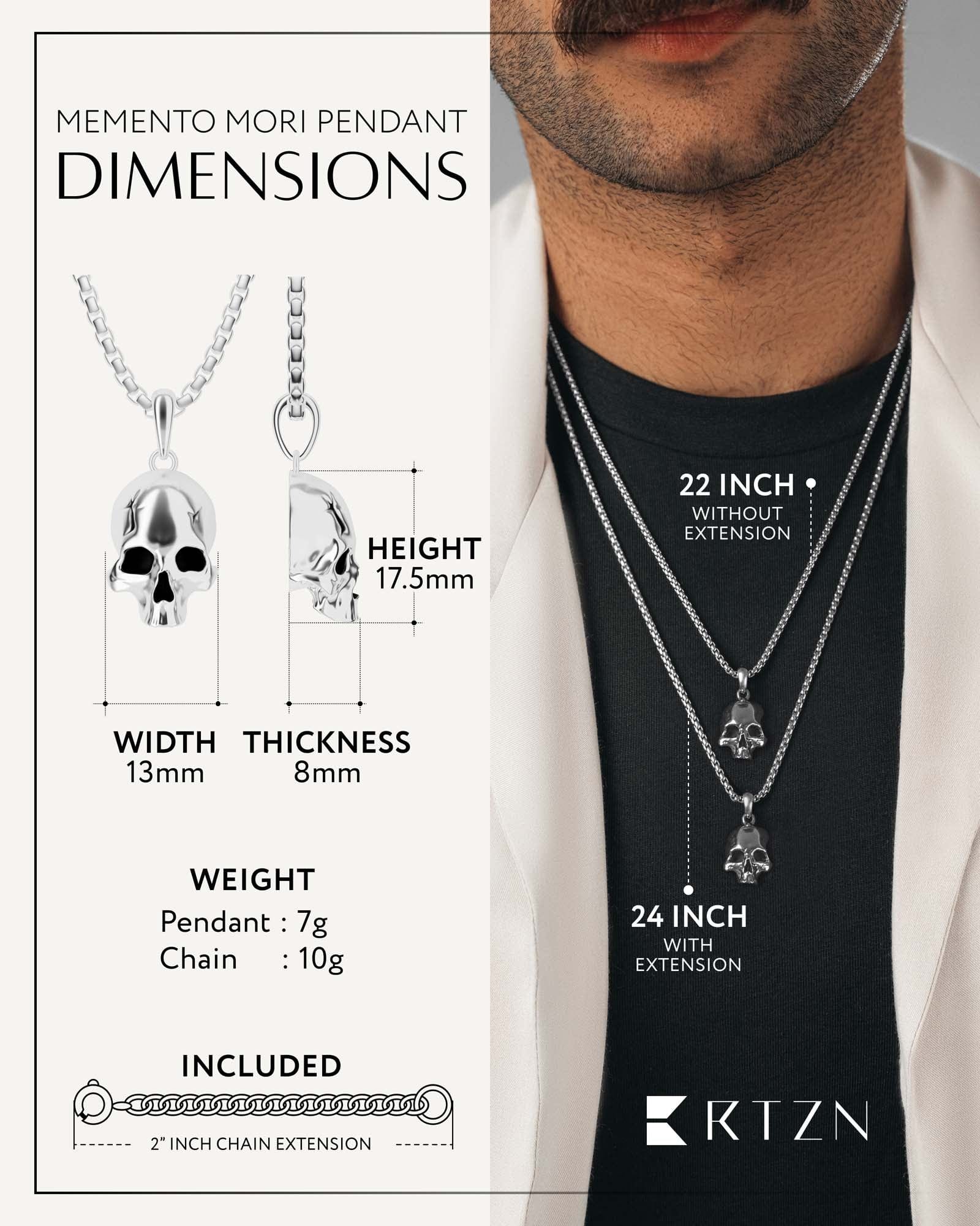 Skull Pendant Necklace RTZN