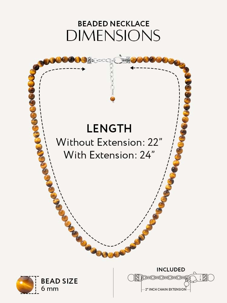 Tiger Eye Beaded Necklace RTZN