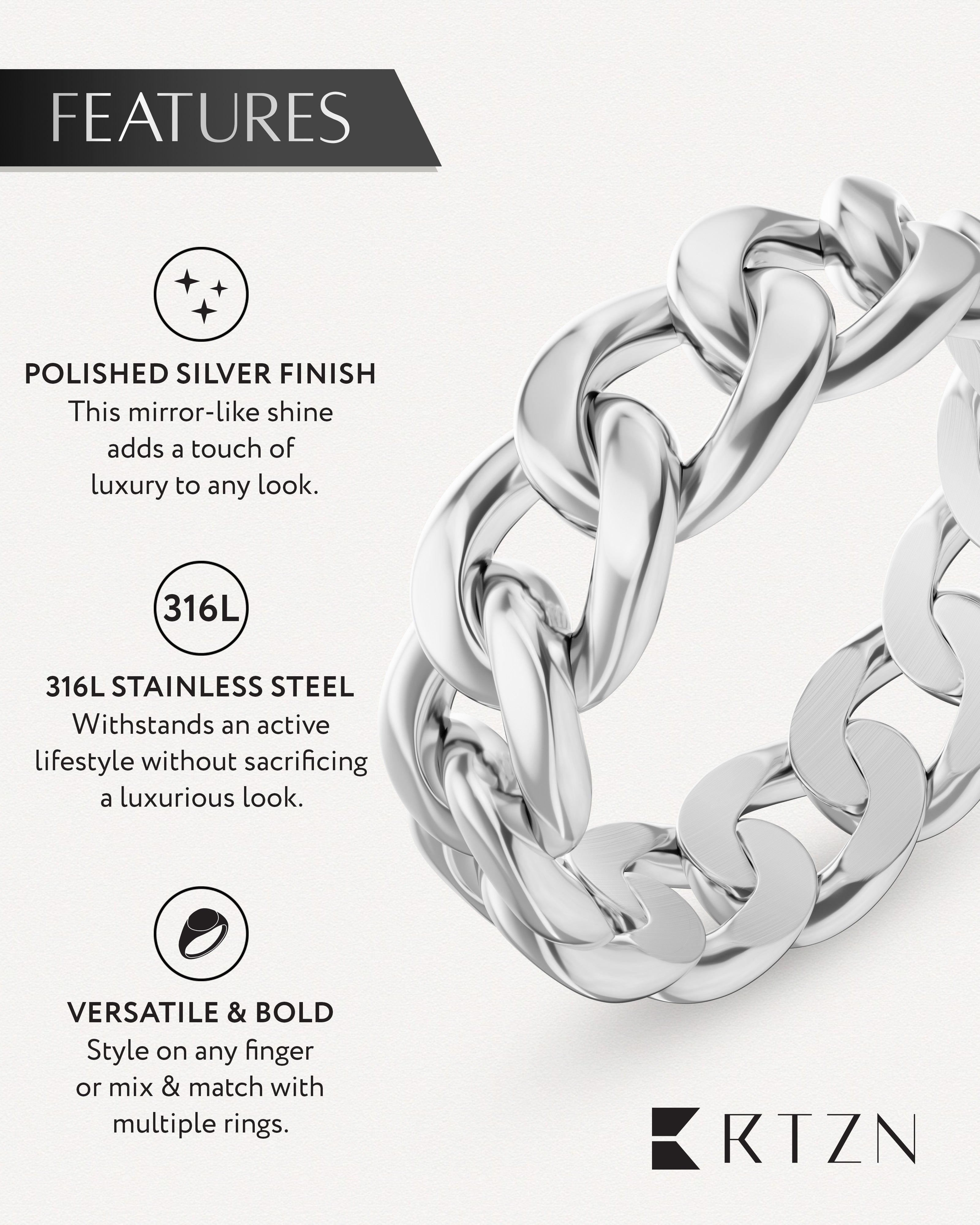 Cuban Link Ring (Silver) RTZN