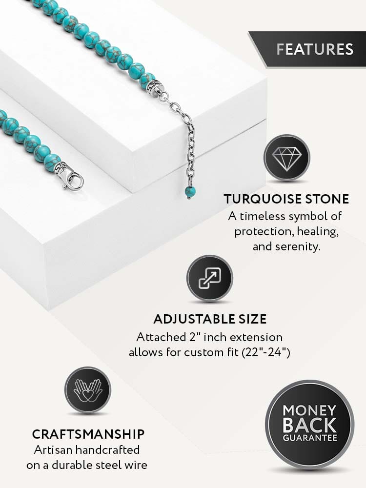 Turquoise Beaded Necklace RTZN