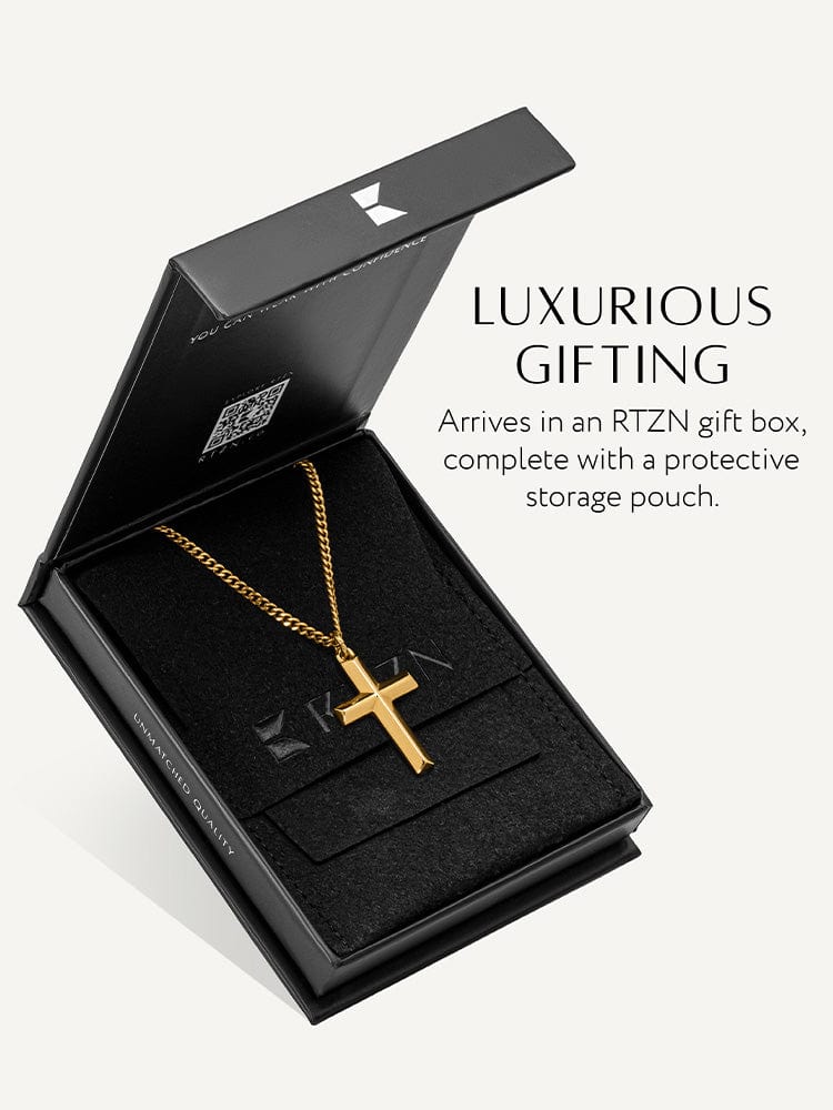 Cross Pendant Necklace (Gold) RTZN