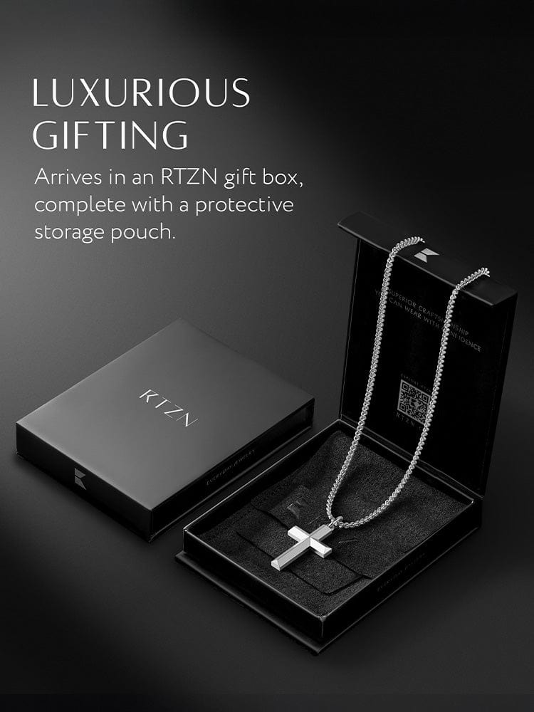 Cross Pendant Necklace (Silver) RTZN