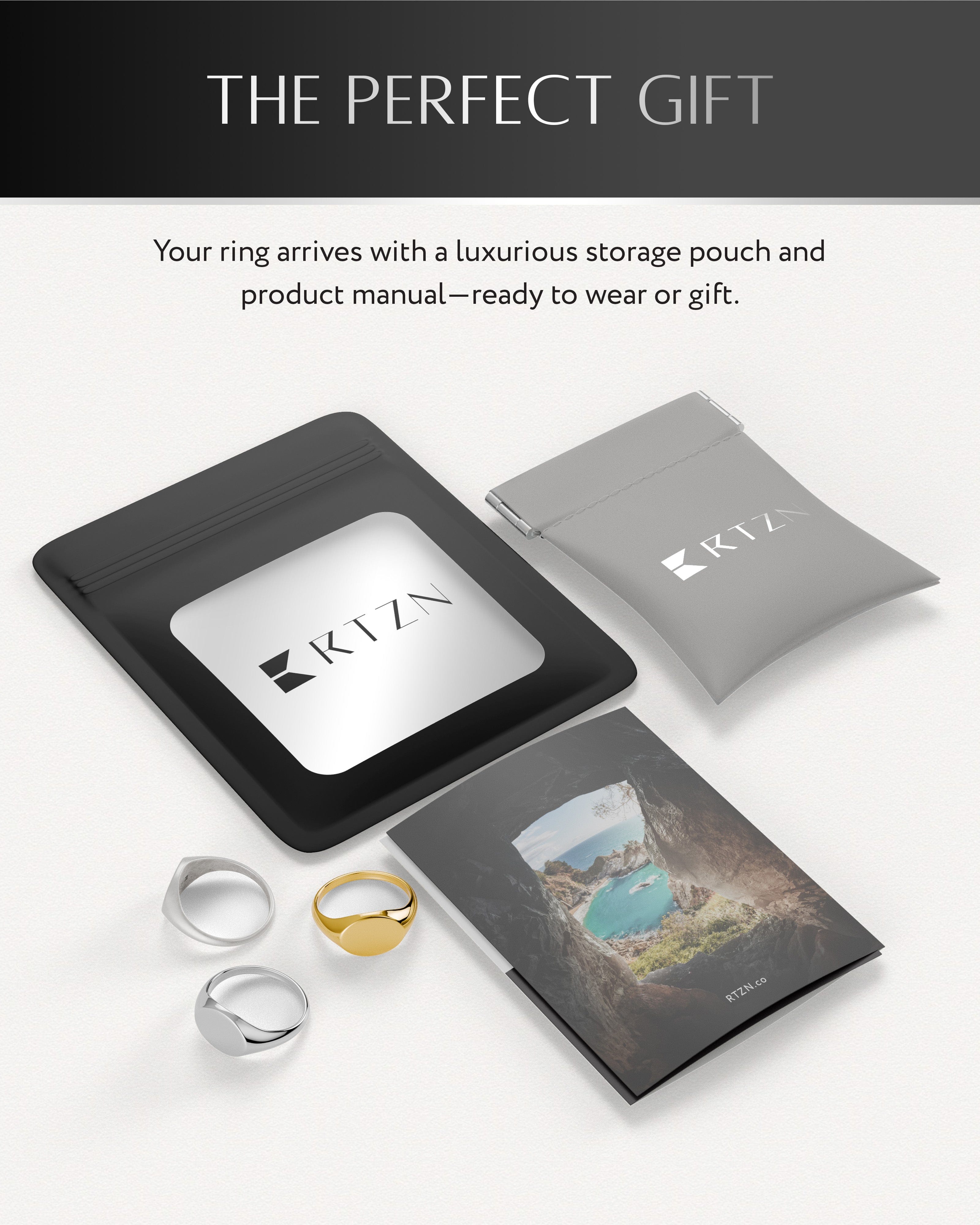 Square Signet Rings (Gold) RTZN