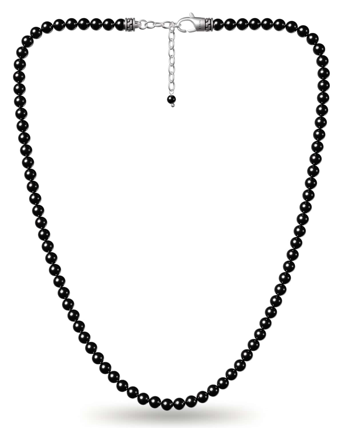 Black Obsidian Beaded Necklace | Mens Obsidian Necklace