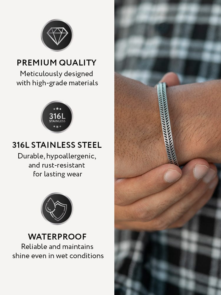 Native Feather Cuff Bracelet RTZN