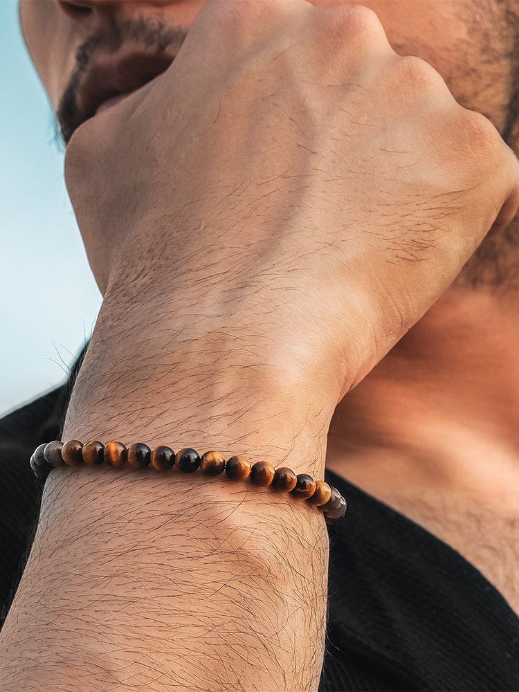 Tiger’s Eye Beaded Bracelet - Chain Fit RTZN