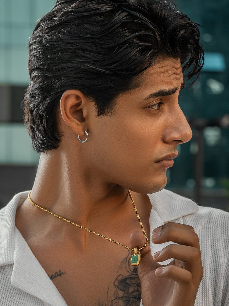 Square Jade Pendant Necklace RTZN