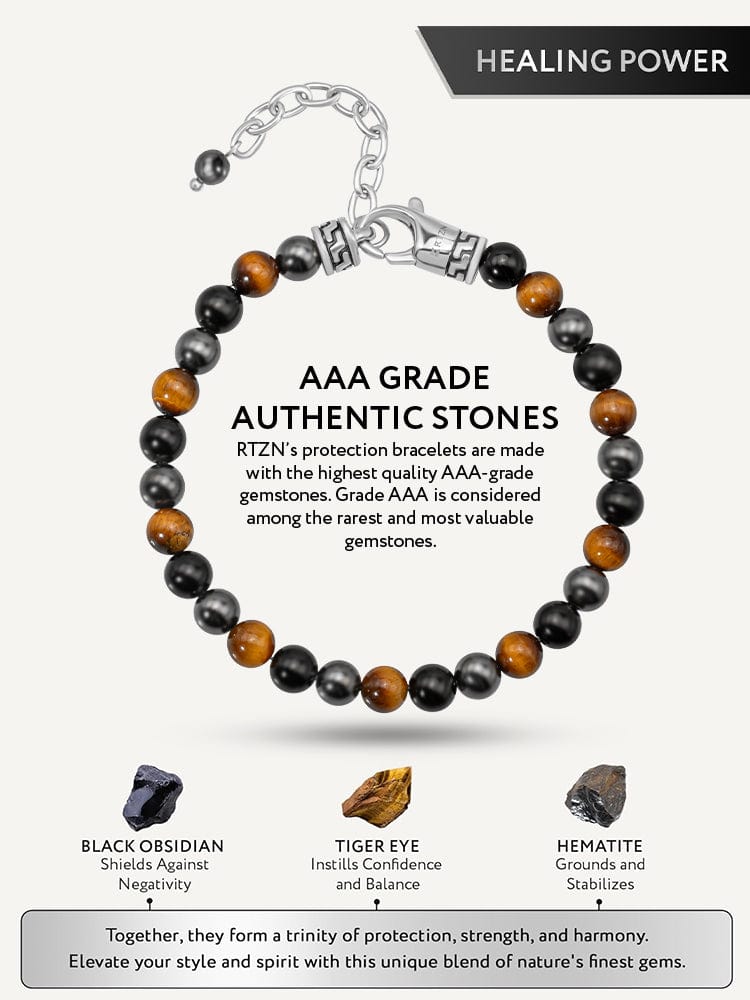 Triple Protection Beaded Bracelet - Chain Fit RTZN