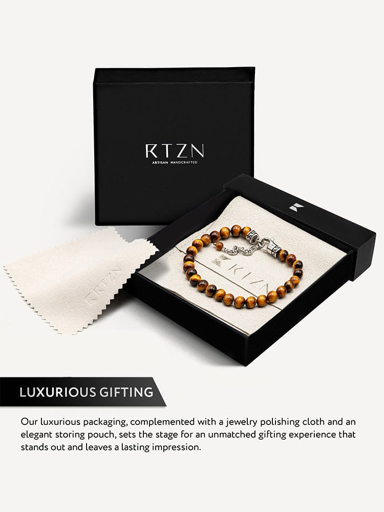 Tiger’s Eye Beaded Bracelet - Chain Fit RTZN