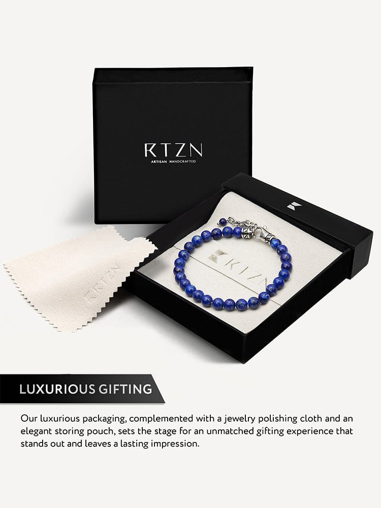 Lapis Lazuli Beaded Bracelet - Chain Fit RTZN