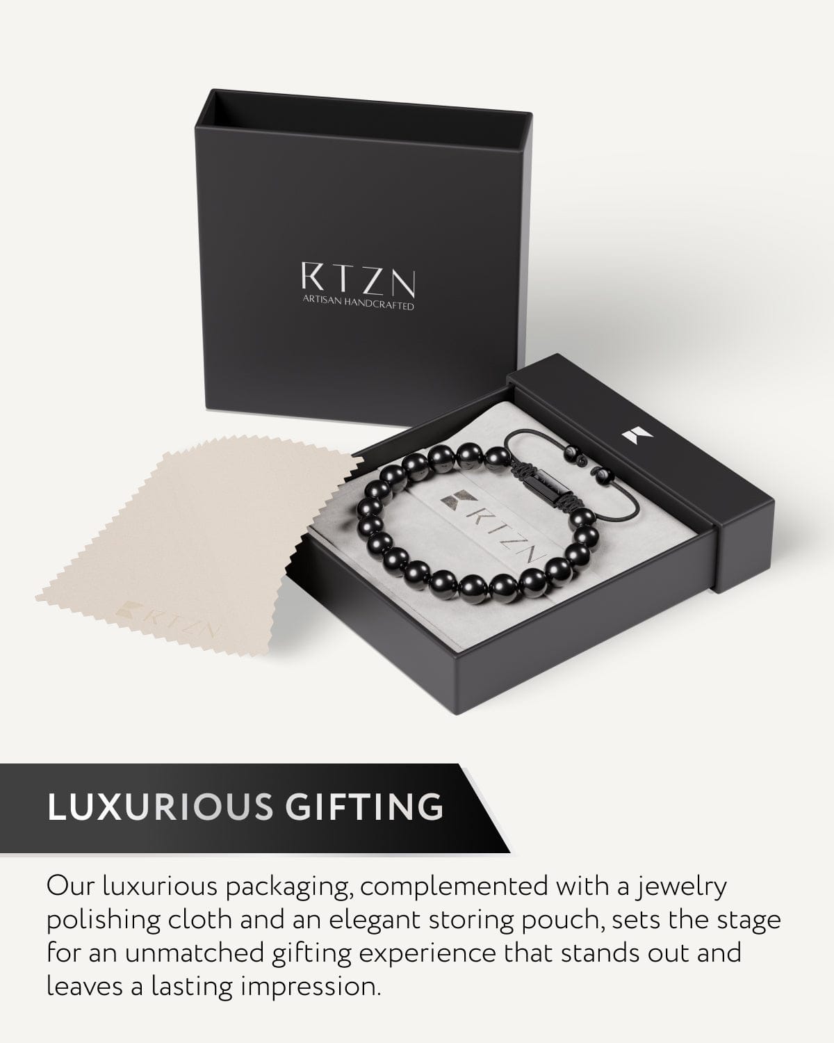 Black Obsidian Beaded Bracelet - Bali