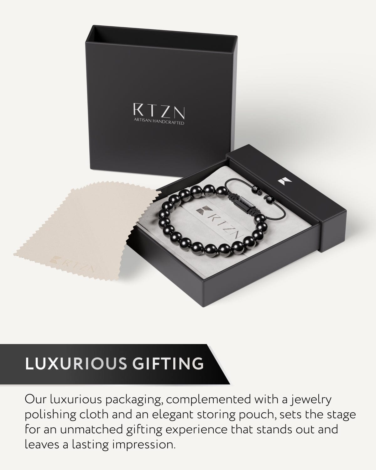 Black Tourmaline Beaded Bracelet - Bali