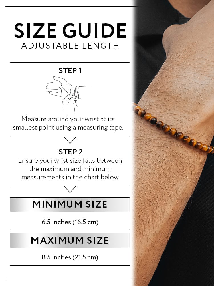 Tiger’s Eye Beaded Bracelet - Chain Fit RTZN