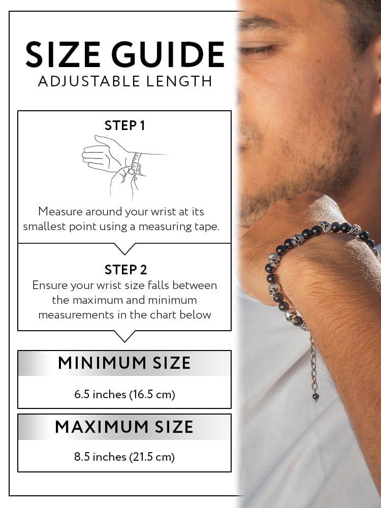 Skull Beaded Bracelet RTZN