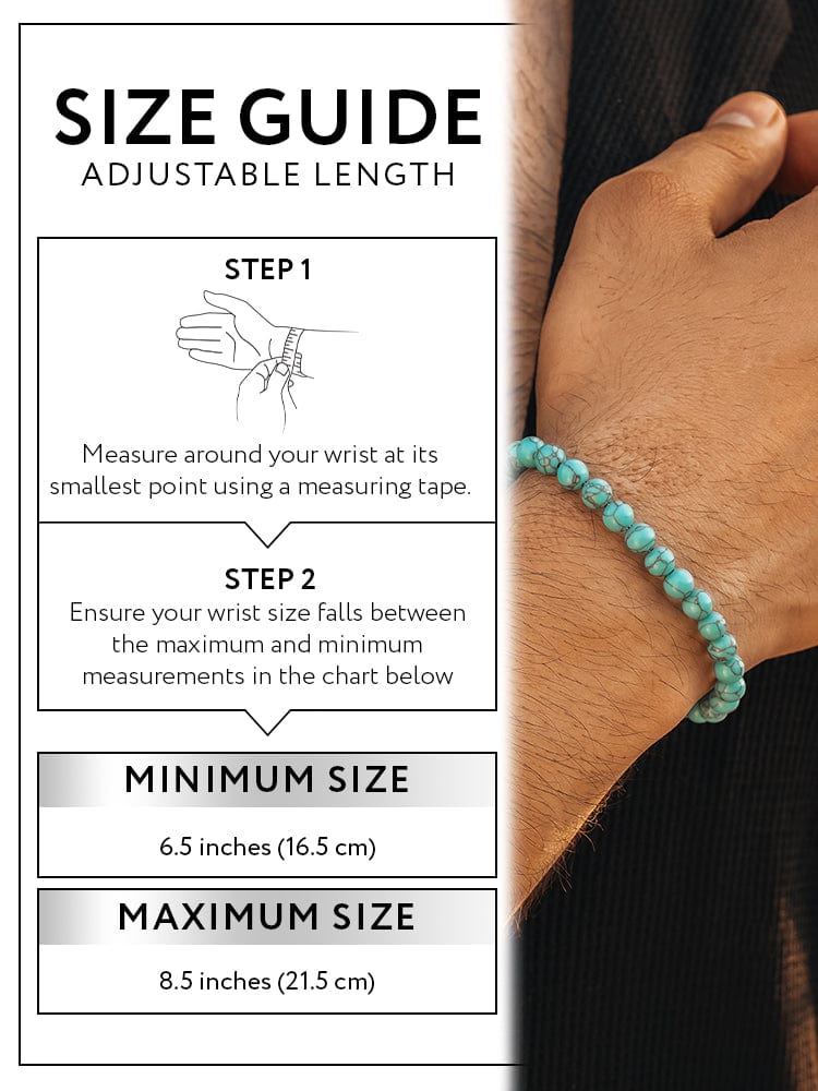 Turquoise Beaded Bracelet - Chain Fit RTZN