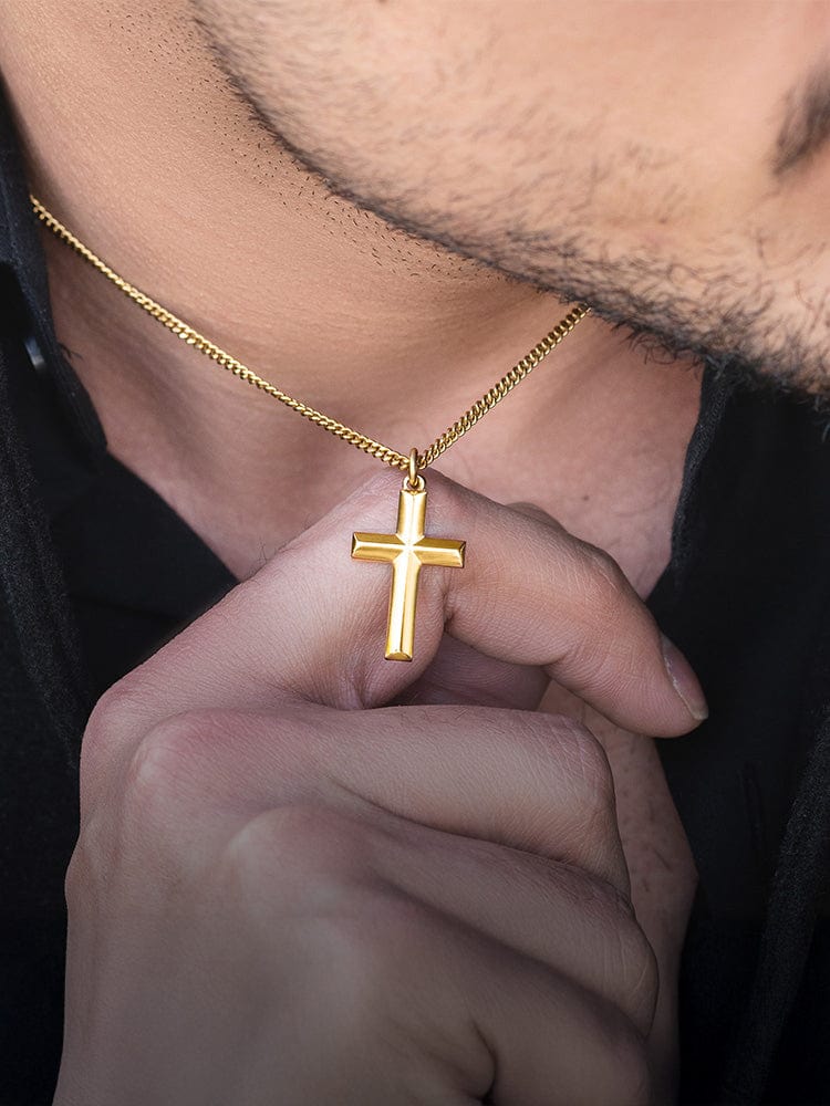 Cross Pendant Necklace (Gold) RTZN