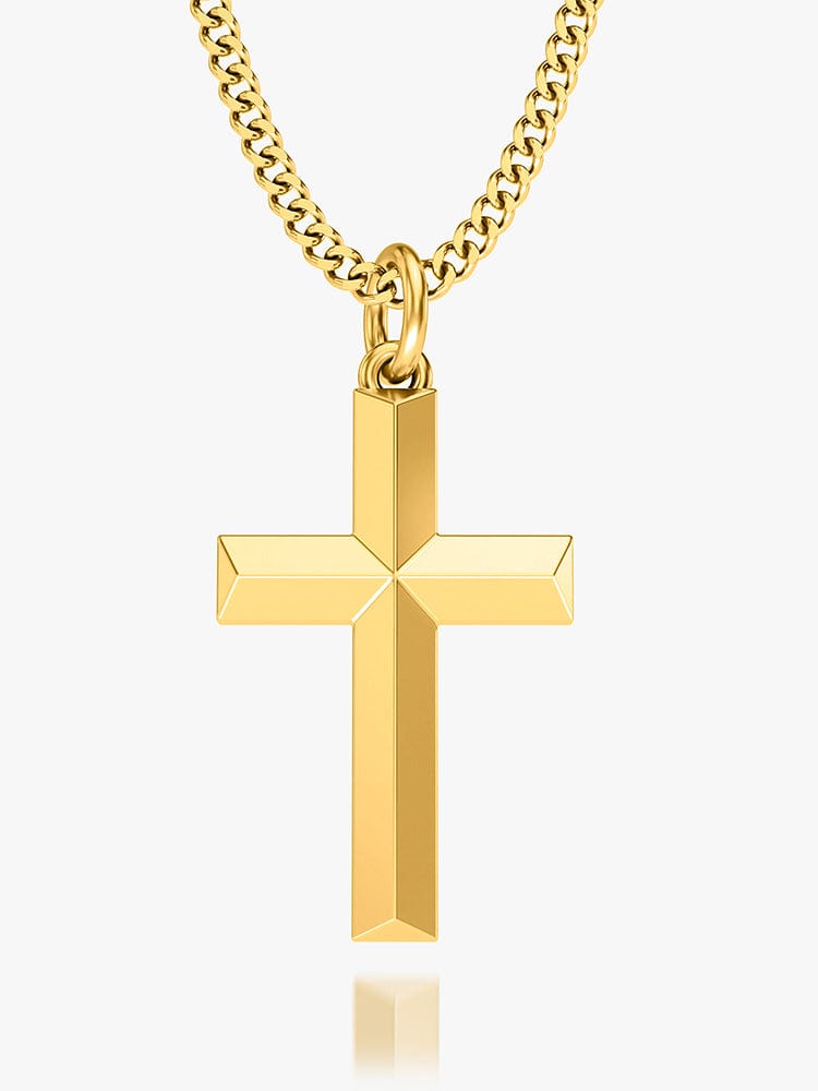 Cross Pendant Necklace (Gold) RTZN