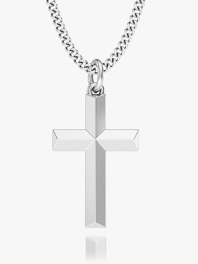 Cross Pendant Necklace (Silver) RTZN