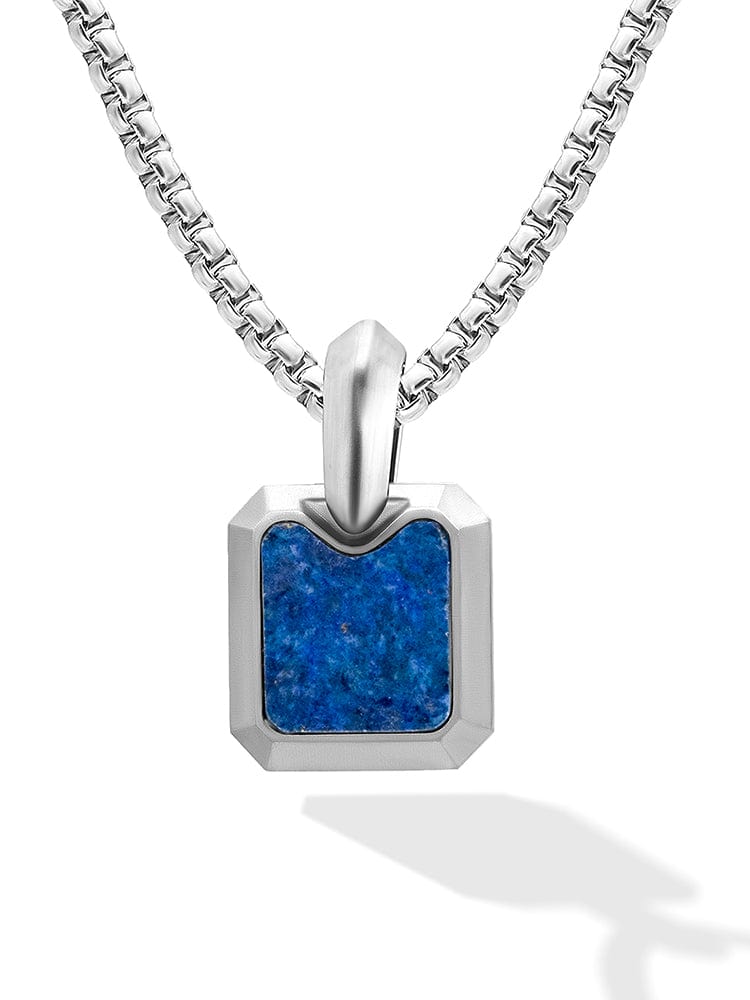 Lapis Lazuli Square Pendant Necklace