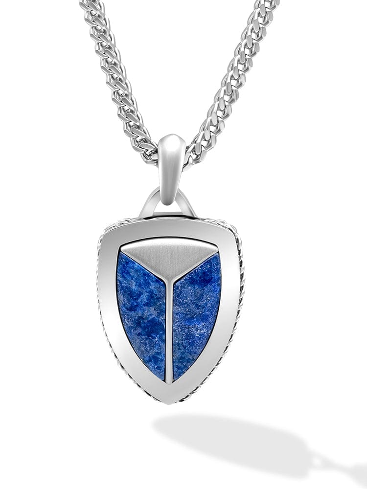 Lapis Lazuli Shield Pendant Necklace RTZN