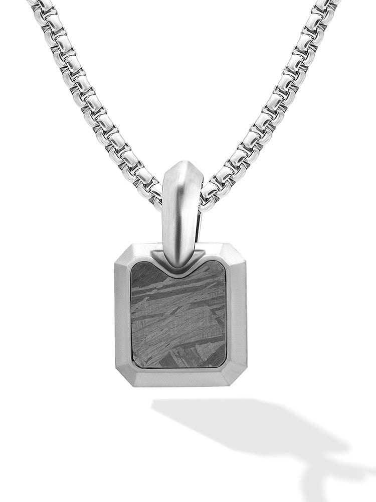 Meteorite Square Pendant Necklace RTZN