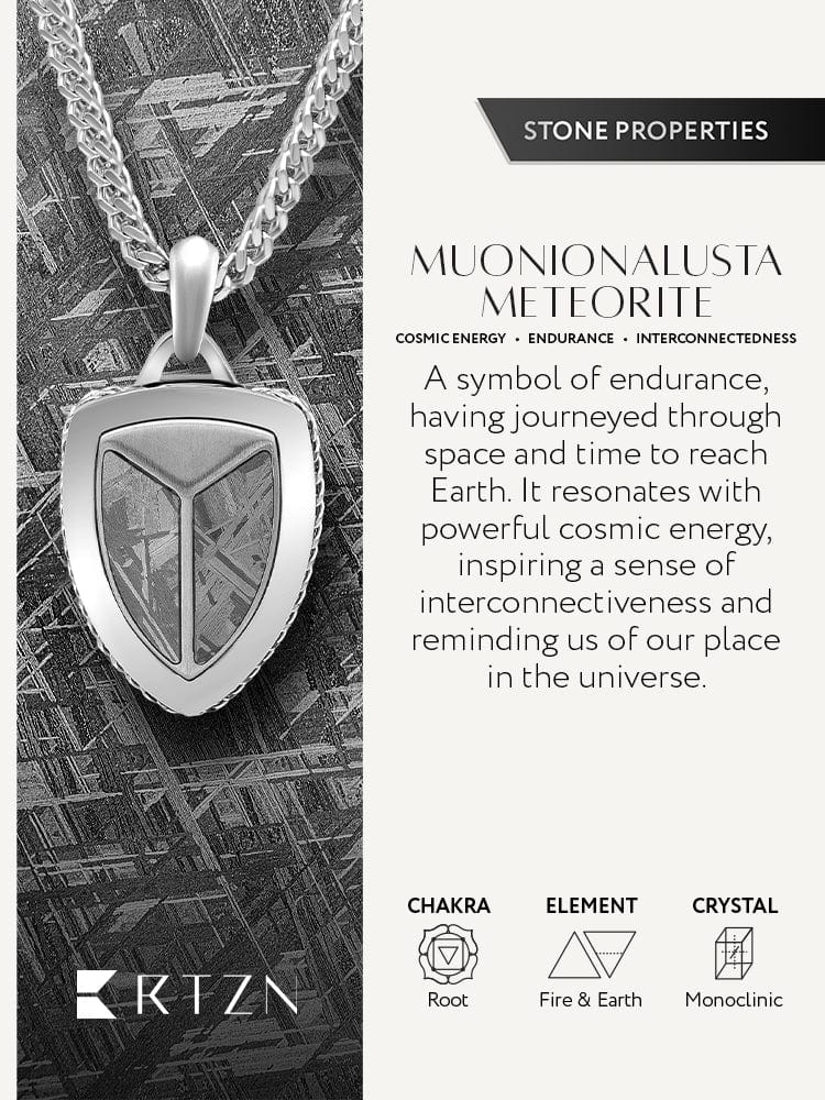 Meteorite Shield Pendant Necklace RTZN
