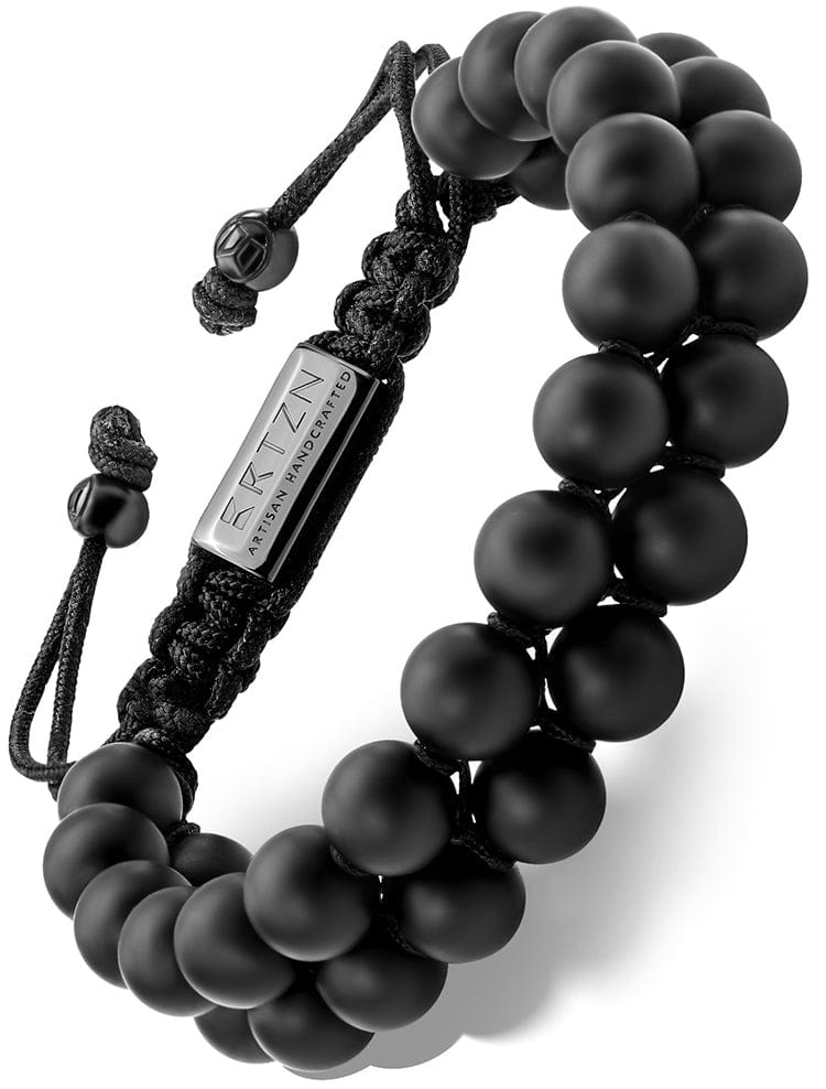 Men's Black Onyx Beaded Bracelet - Morocco RTZN