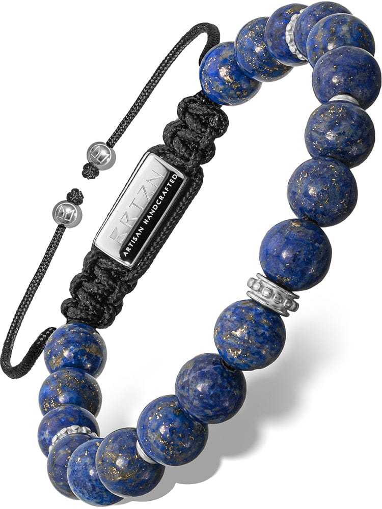 Men’s Blue Lapis Lazuli Beaded Bracelet Mykonos RTZN