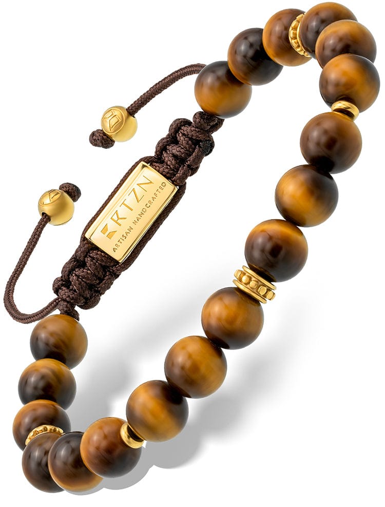 Men's Tiger’s Eye Beaded Bracelet - Mykonos RTZN