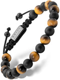 Tiger Eye & Black Onyx Beaded Bracelet - Tulum RTZN