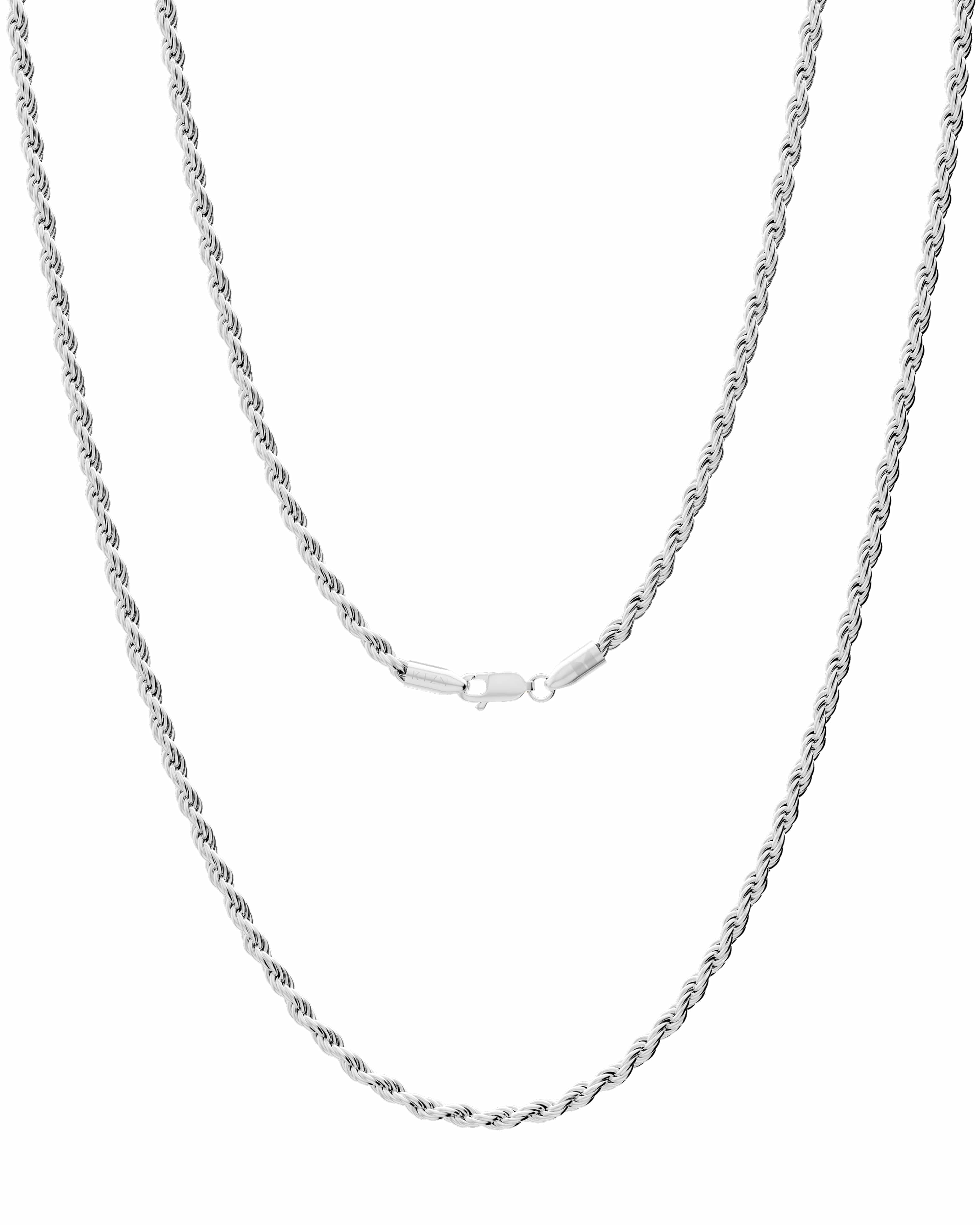 Silver Rope Chain for Men – 3mm RTZN Necklace