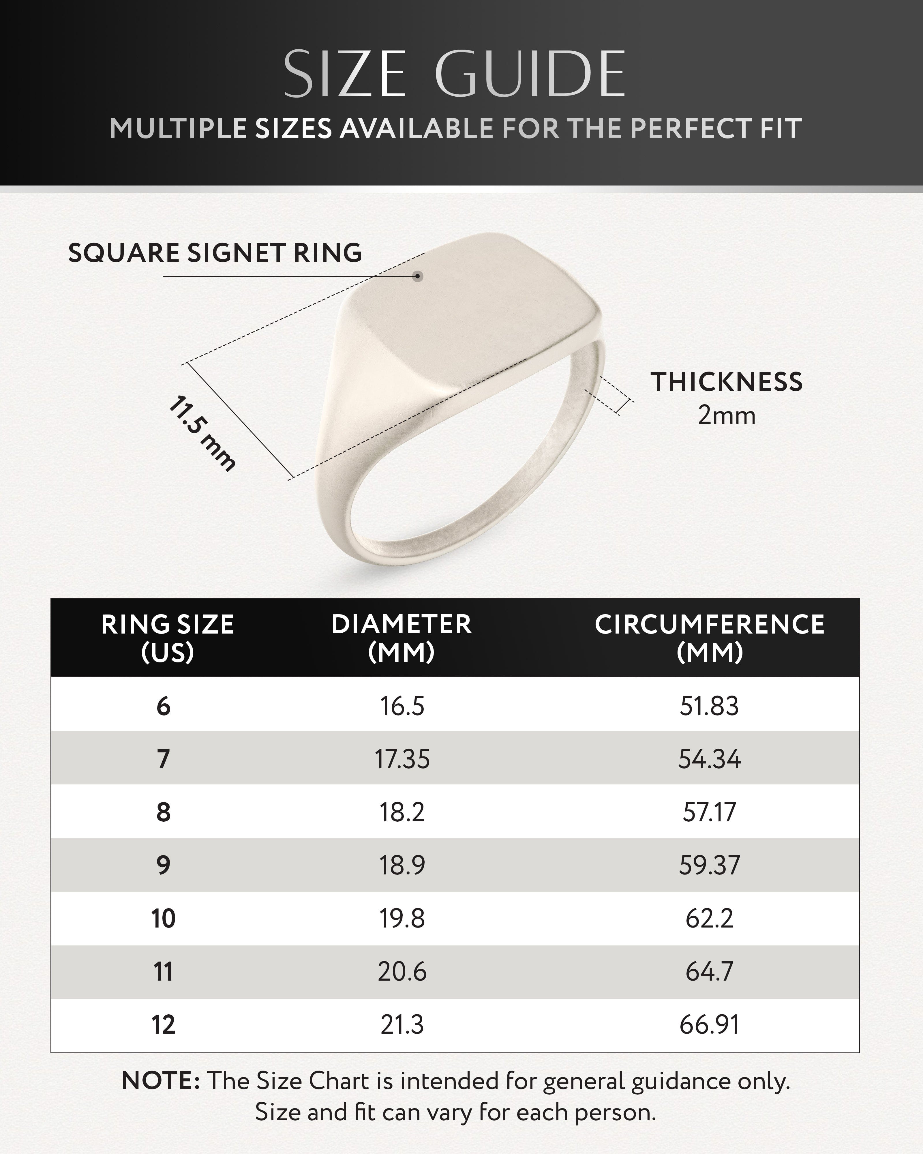 Square Signet Rings (Oxidized) RTZN