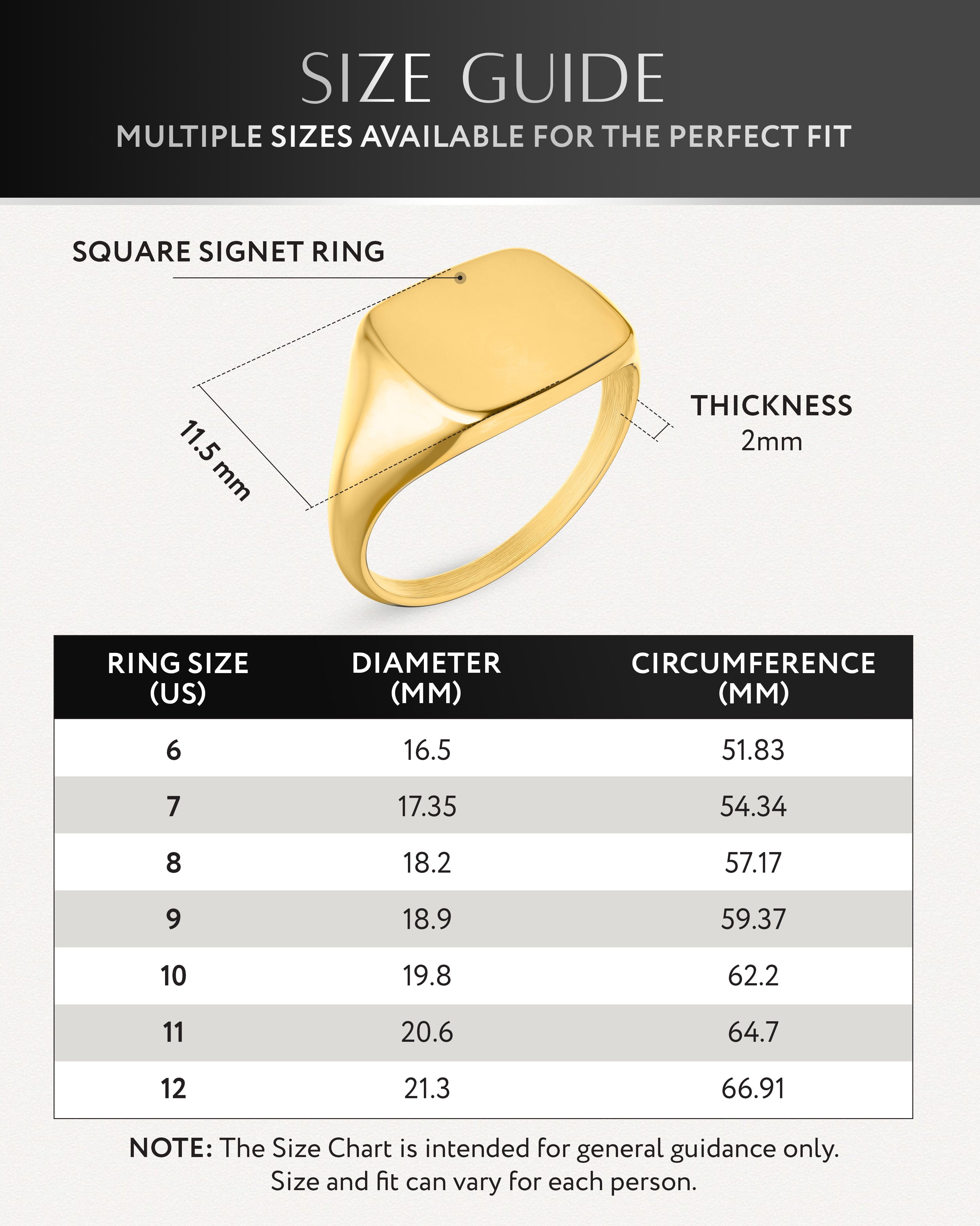 Square Signet Rings (Gold) RTZN