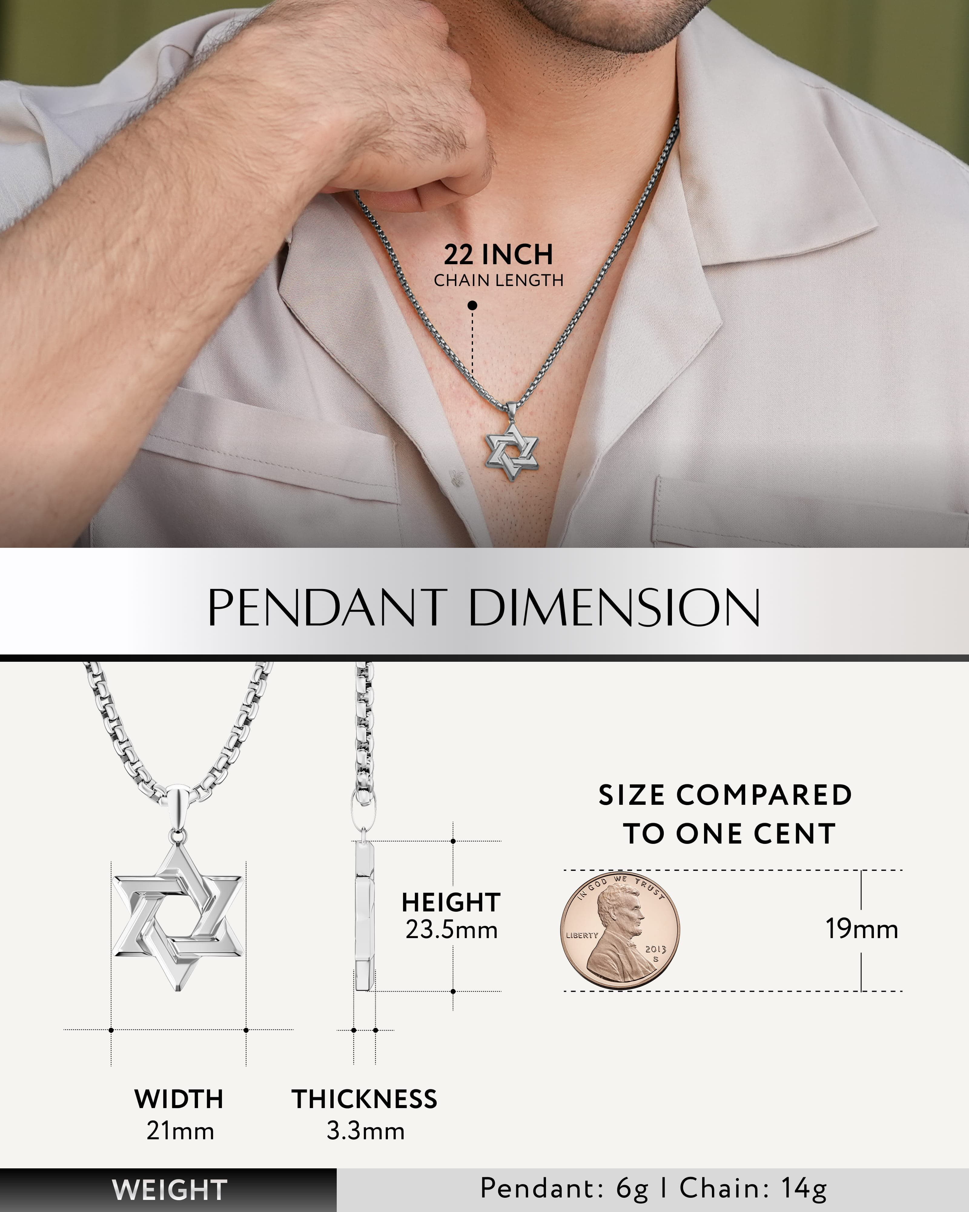 Star of David Pendant (Silver)