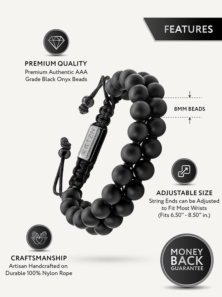 Black Onyx Beaded Bracelet - Morocco RTZN