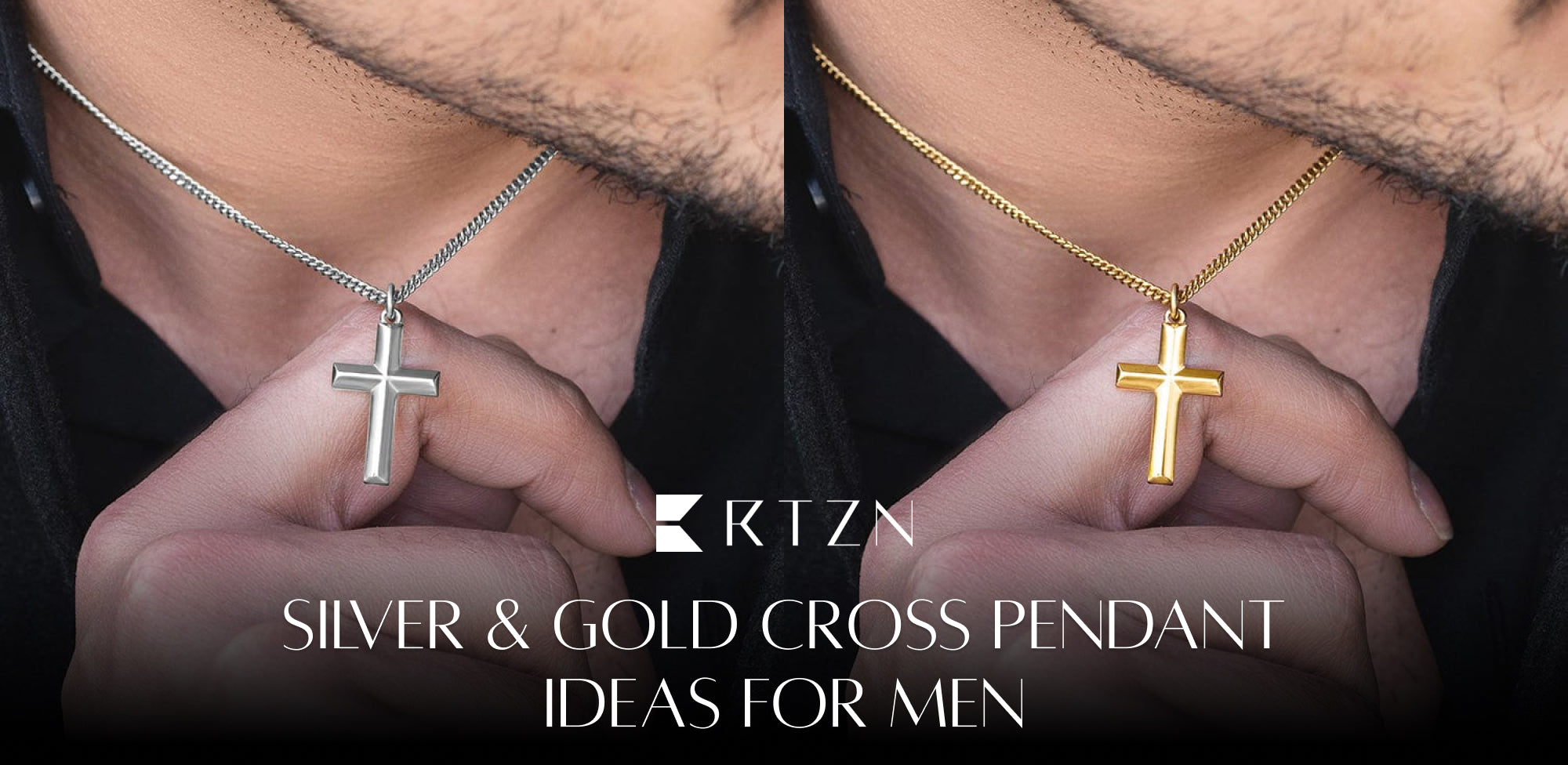 Silver & Gold Cross Pendant Ideas for Men