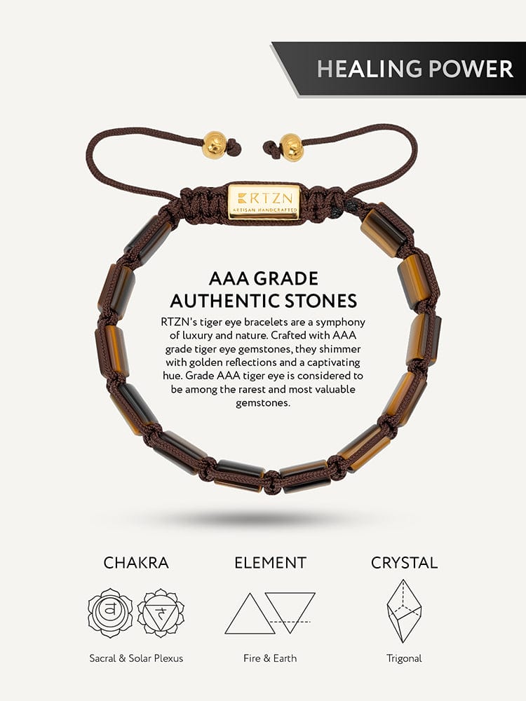 Men's Tiger’s Eye Beaded Bracelet - Havana RTZN