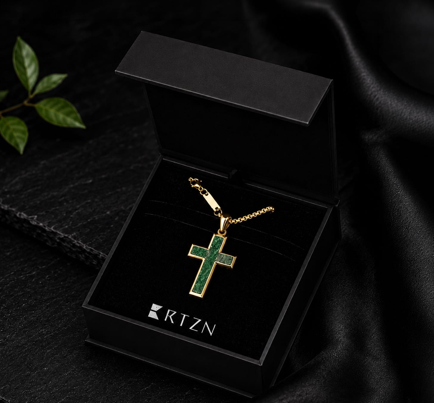 Jade Cross Pendant Necklace